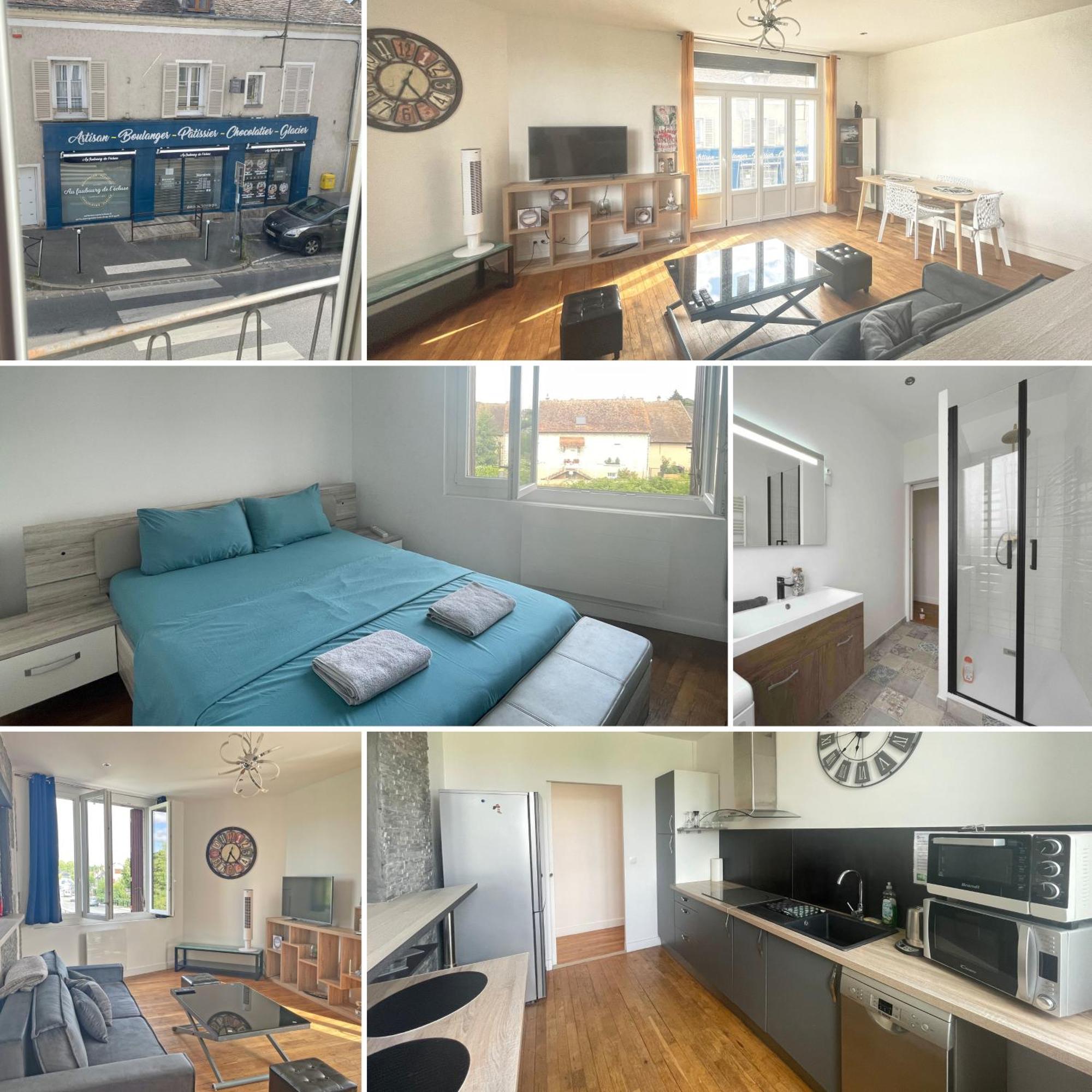 Grand T2 Renove - Bord Du Canal - Commerces A Pied Moret-sur-Loing Esterno foto